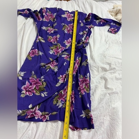 Stefan Fashions Ruched Midi Wrap Dress - Size 8P - Picture 5 of 8